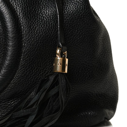 Gucci Pebbled Calfskin Medium Soho Chain Shoulder Bag Black 17 of 18