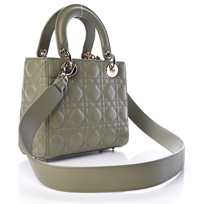 Christian Dior Lambskin Cannage Small My ABCDior Lady Dior Army Green 3 of 10