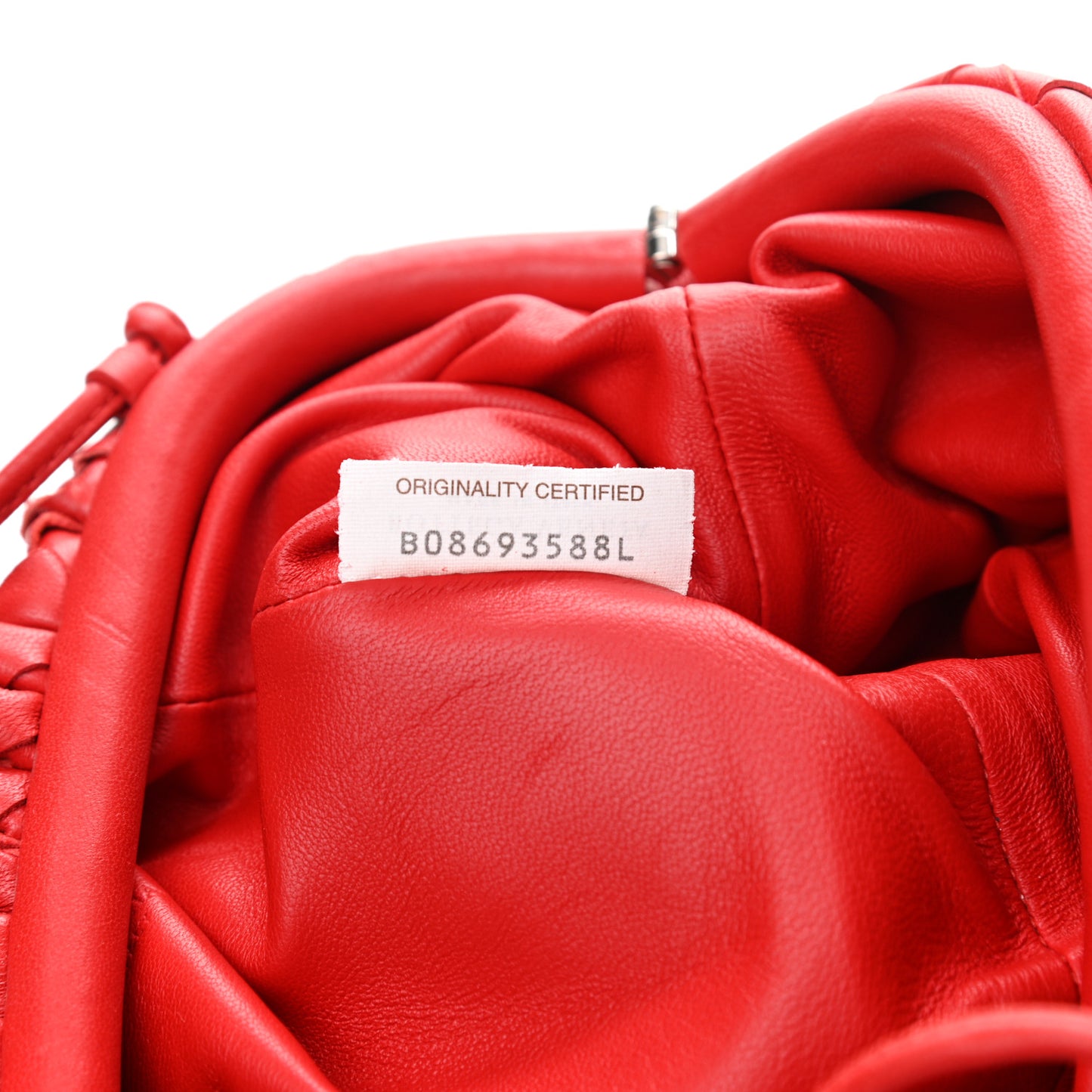 Nappa Intrecciato The Mini Pouch Bright Red