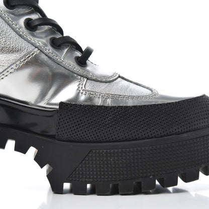 Louis Vuitton Patent Calfskin Spaceship Laureate Platform Desert Boots 37.5 Silver 11 of 21