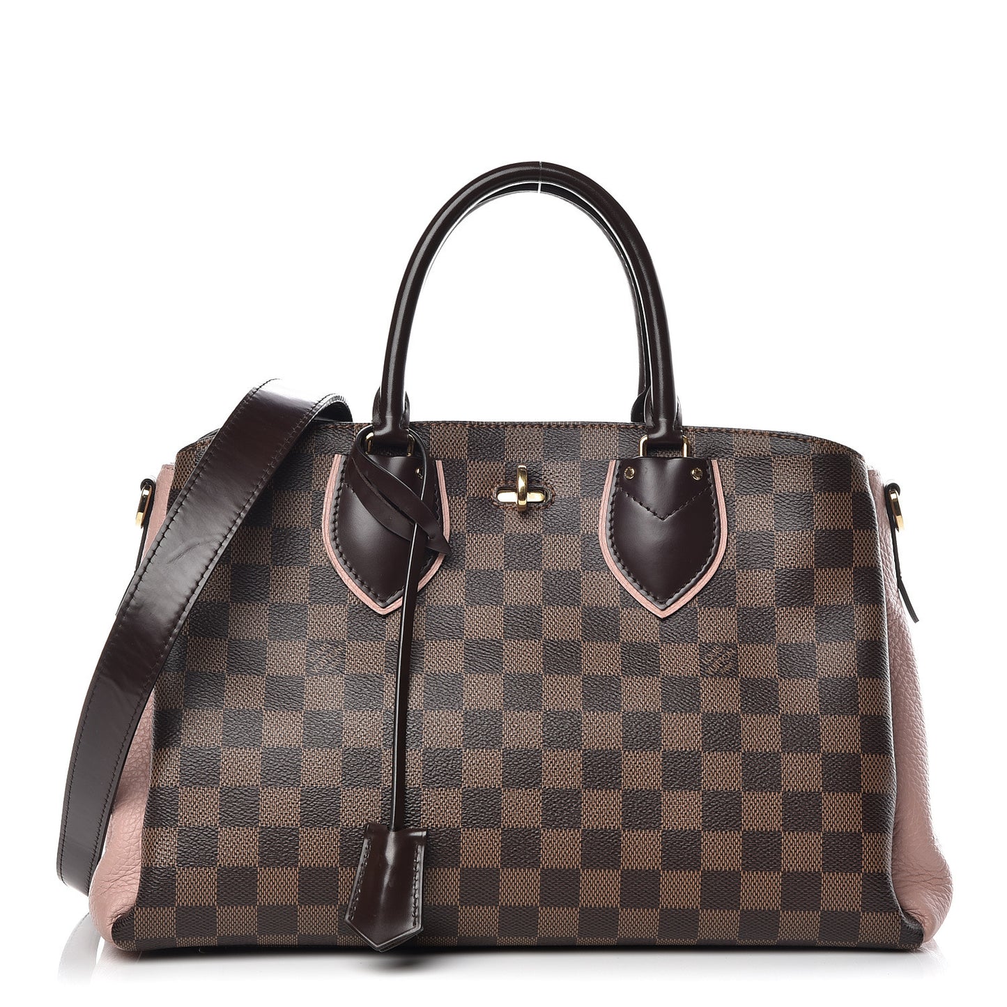 Cuir Taurillon Damier Ebene Normandy Magnolia