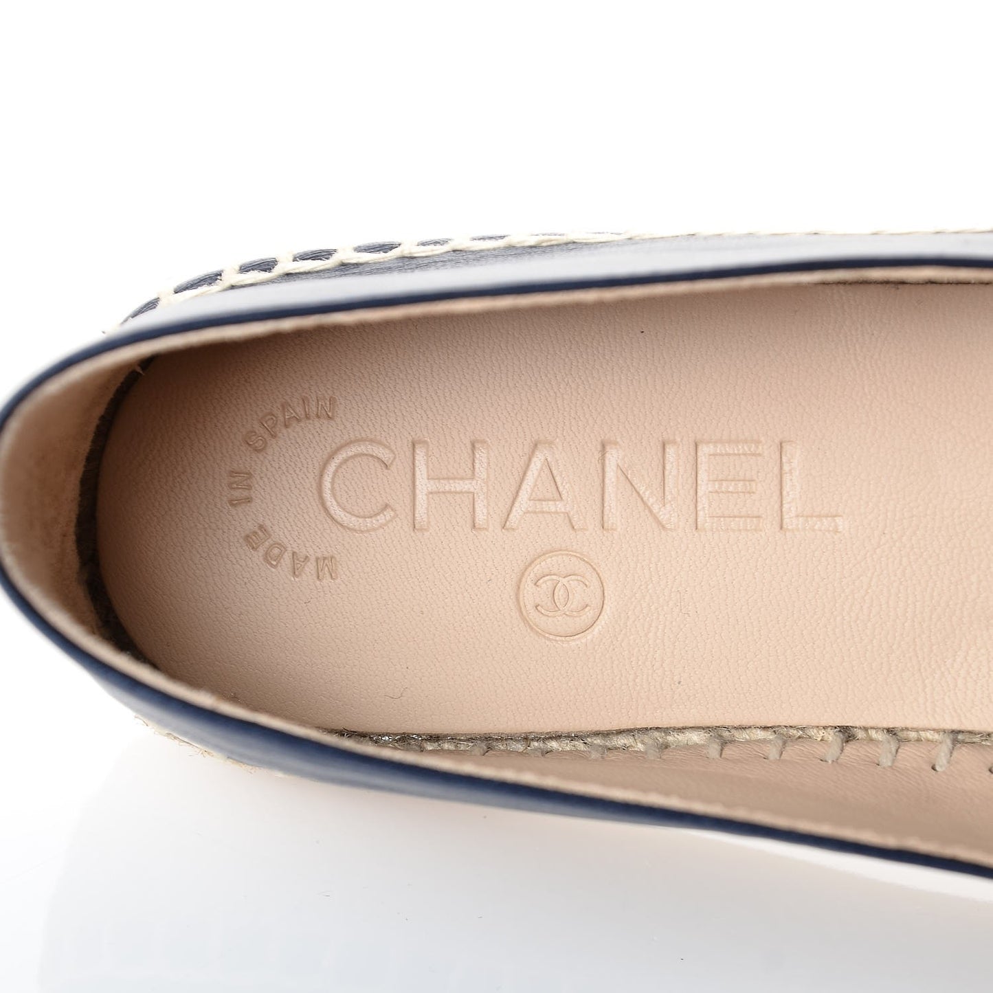 Lambskin CC Espadrilles 36 Navy Black