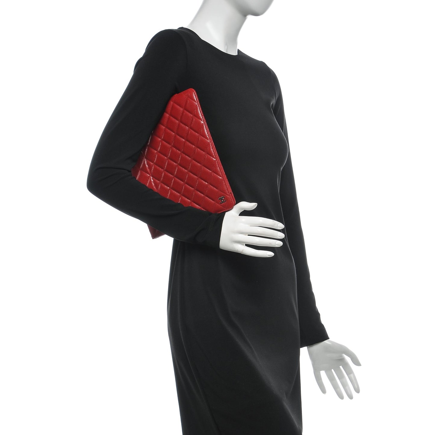 Caviar Quilted iPad Case Red