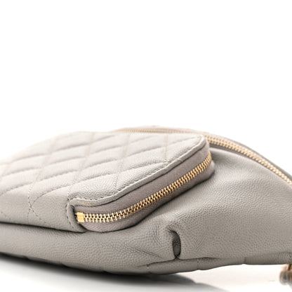 Chanel Caviar Quilted Business Affinity Waist Bag Grey 10 of 10
