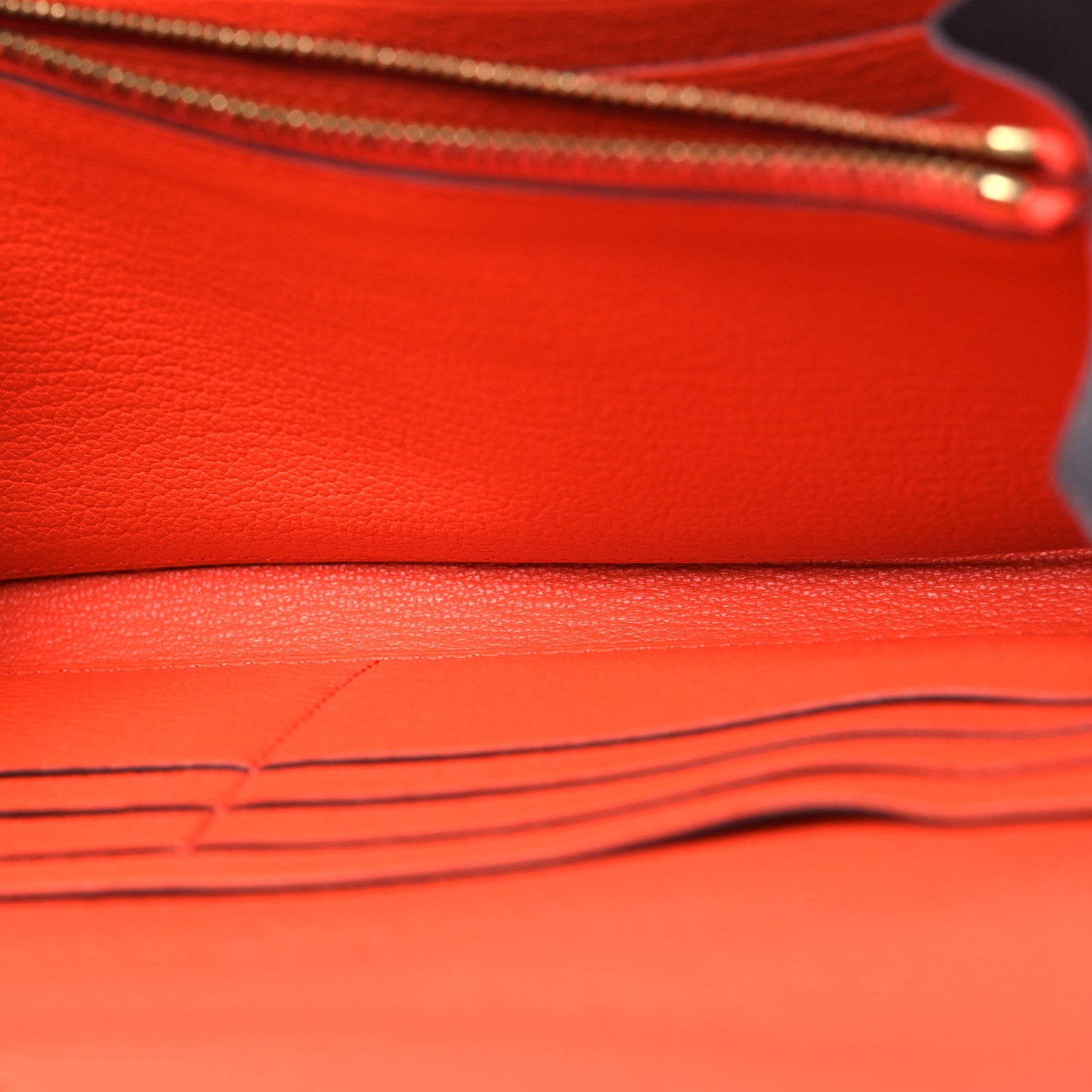Hermes Swift Ghillies Kelly Longue Wallet Bordeaux Orange Poppy 6 of 15