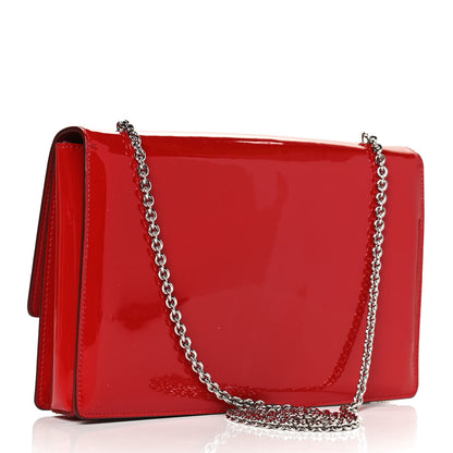 Salvatore Ferragamo Patent Ginny Vara Bow Shoulder Bag Red 2 of 13