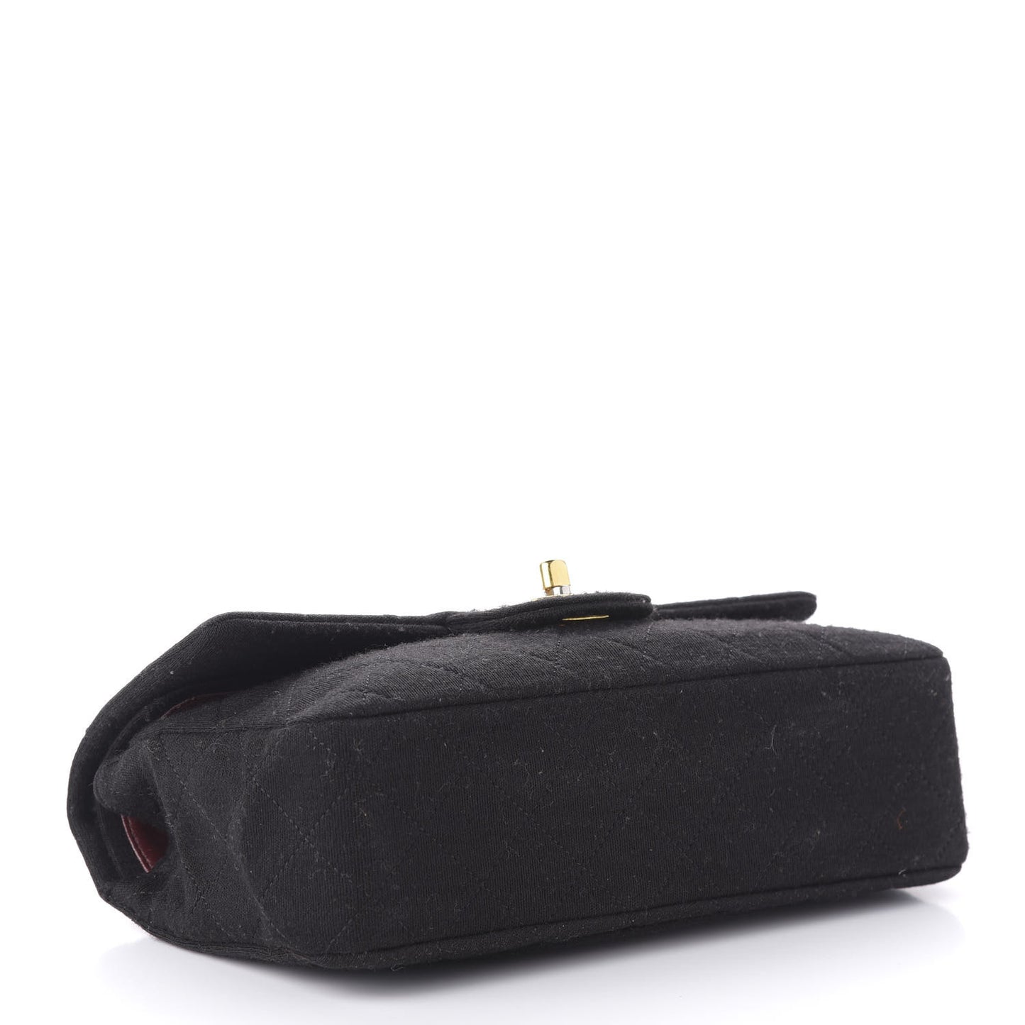Jersey Quilted Small Double Flap Black