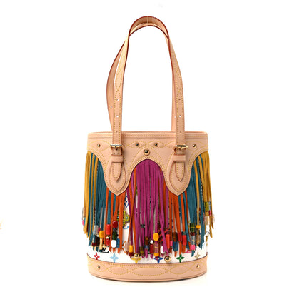 Louis Vuitton Monogram Multicolor Fringe Bucket White 1 of 10