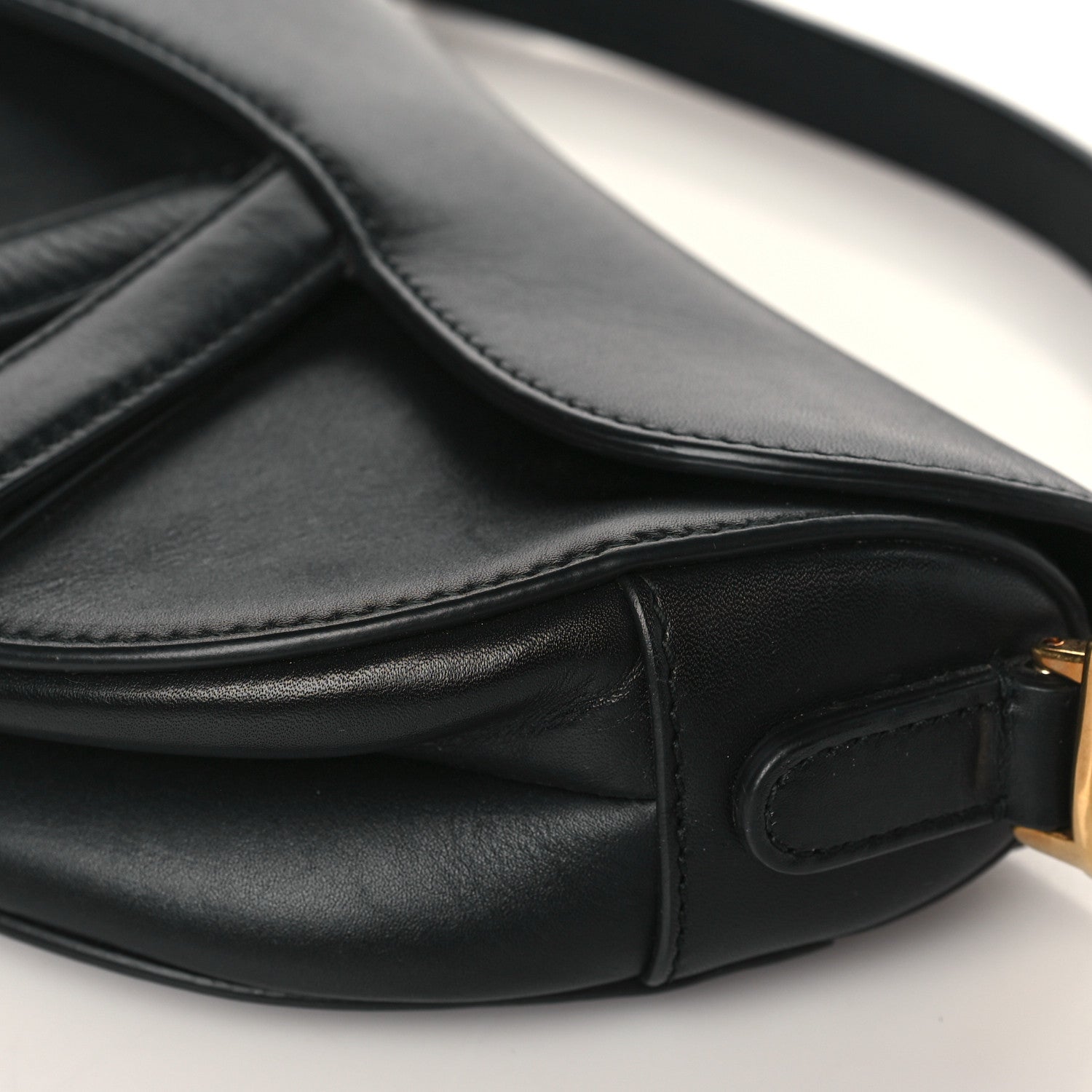 Christian Dior Calfskin Mini Saddle Bag Black 9 of 11