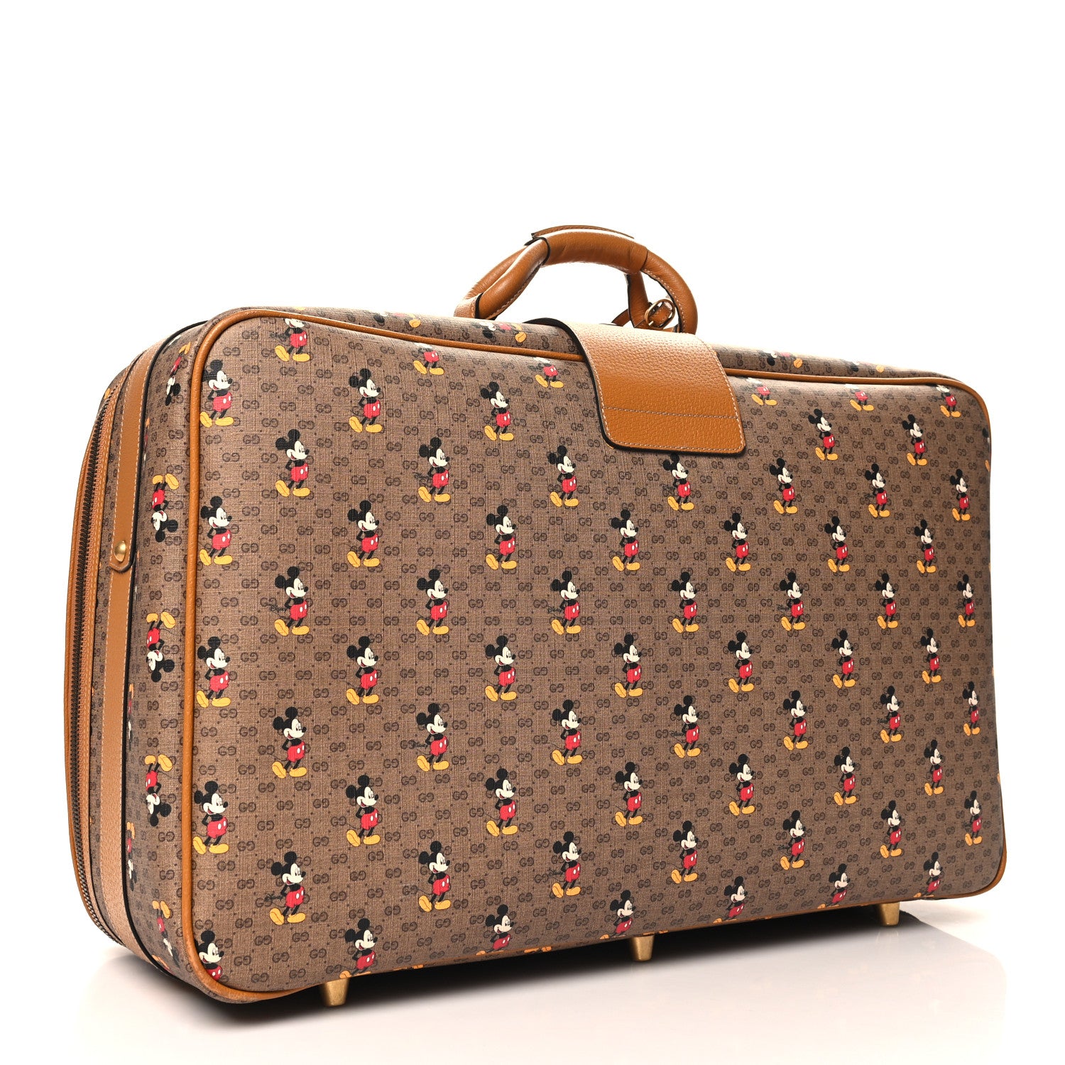 Gucci X DISNEY Mini Vintage GG Supreme Monogram Mickey Mouse Small Suitcase Beige Vintage Sun Oil 2 of 12