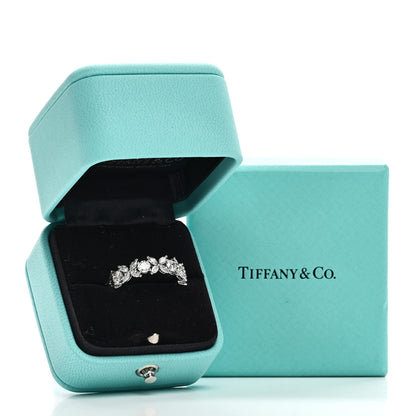 Tiffany Platinum Diamond Victoria Wide Band Ring 56/7.5 5 of 5