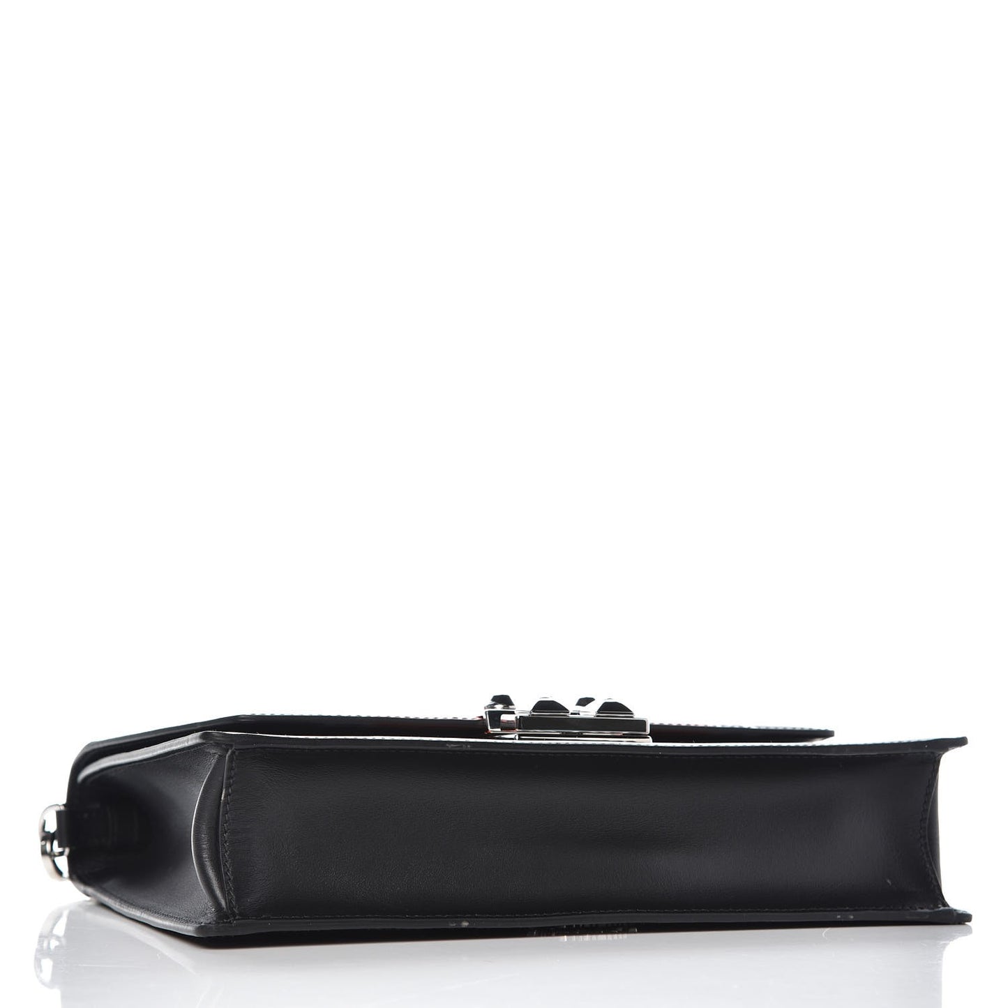 City Calfskin Saffiano Robot Large Elektra Shoulder Bag Black Papaya