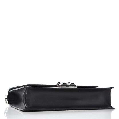 Prada City Calfskin Saffiano Robot Large Elektra Shoulder Bag Black Papaya 4 of 9