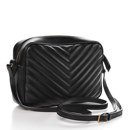 Saint Laurent Calfskin Matelasse Monogram Lou Camera Bag Black 3 of 10