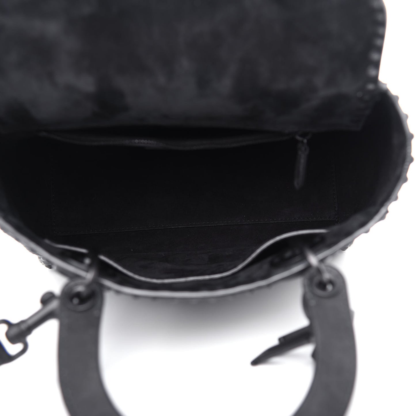 Lambskin Studded Matte Cannage Medium Lady Dior So Black