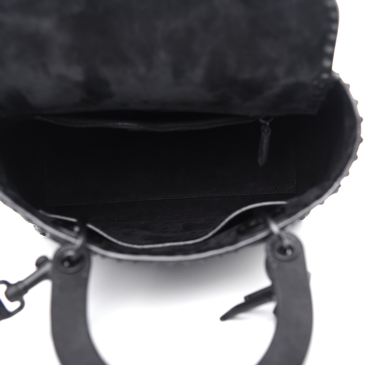 Christian Dior Lambskin Studded Matte Cannage Medium Lady Dior So Black 5 of 35