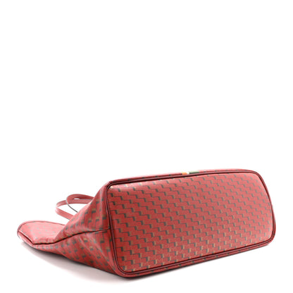 Moynat Grained Calfskin Canvas 1920 Oh! Tote Ruban GM Madder Bronze 4 of 9