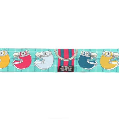 Hermes Silk Tatersale Twilly Canard Menthol Curry 3 of 5