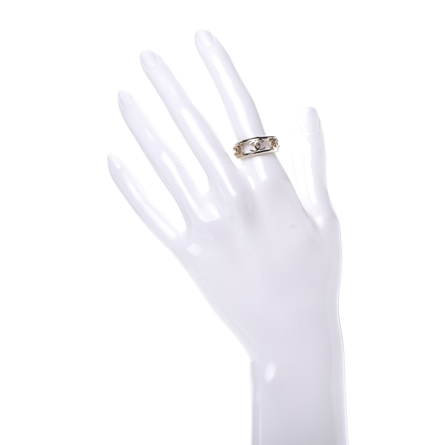 Metal Chain CC Ring 6 Golden