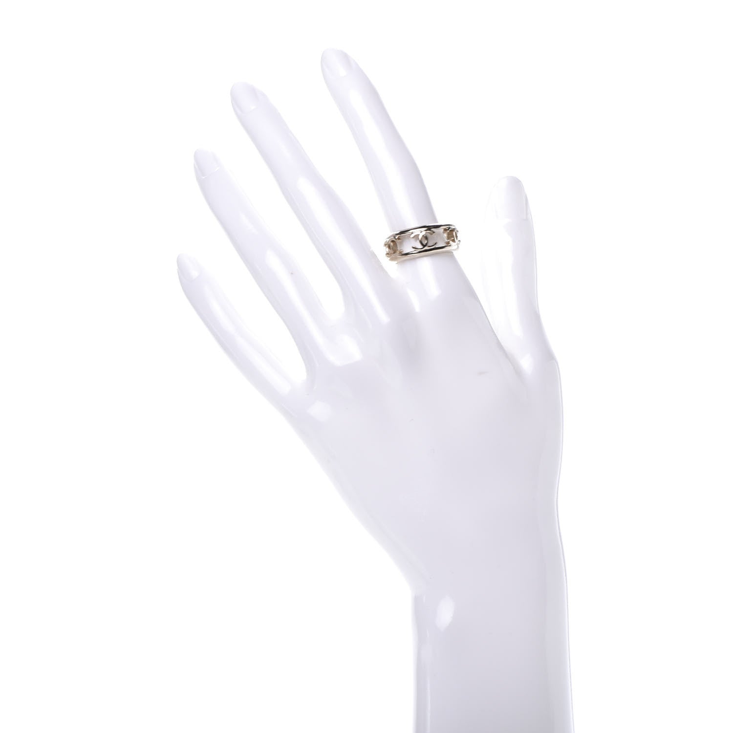 Chanel Metal Chain CC Ring 6 Golden 2 of 5