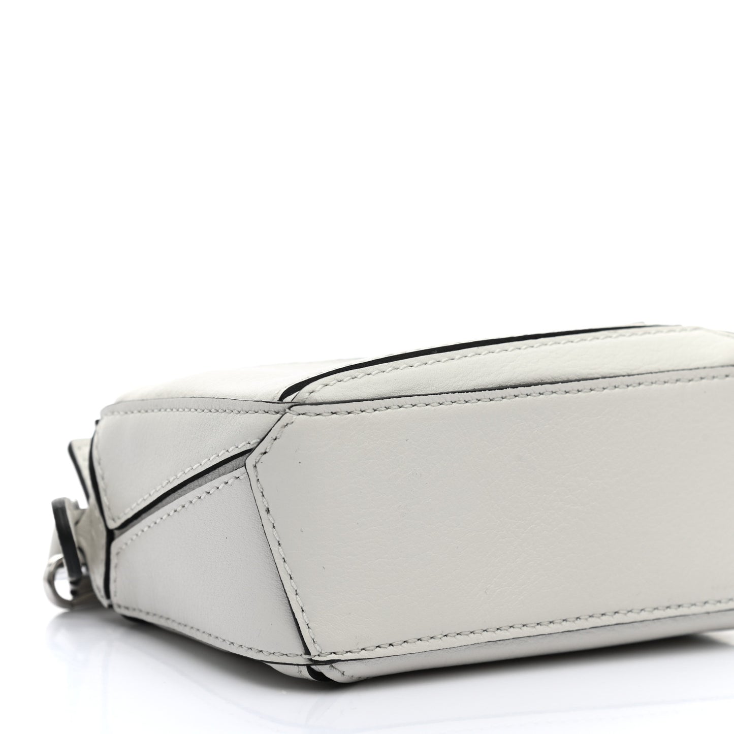 Calfskin Nano Puzzle Bag Soft White Black
