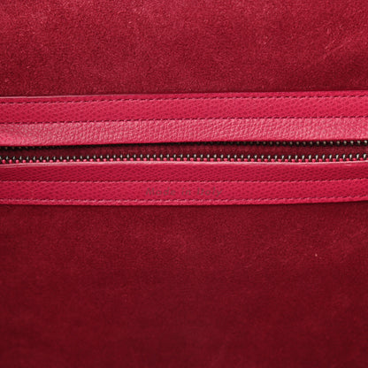 Celine Grained Calfskin Medium Phantom Luggage Fuchsia 6 of 11