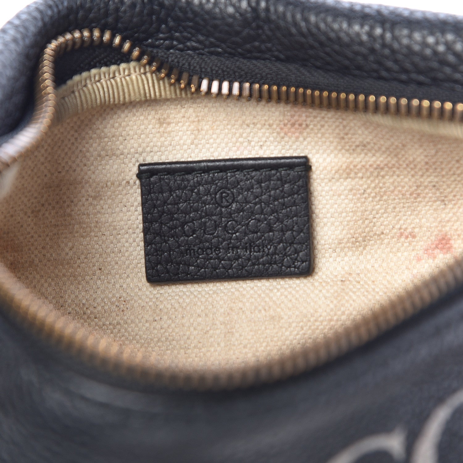 Gucci Grained Calfskin Small Logo Belt Bag Black 6 of 12