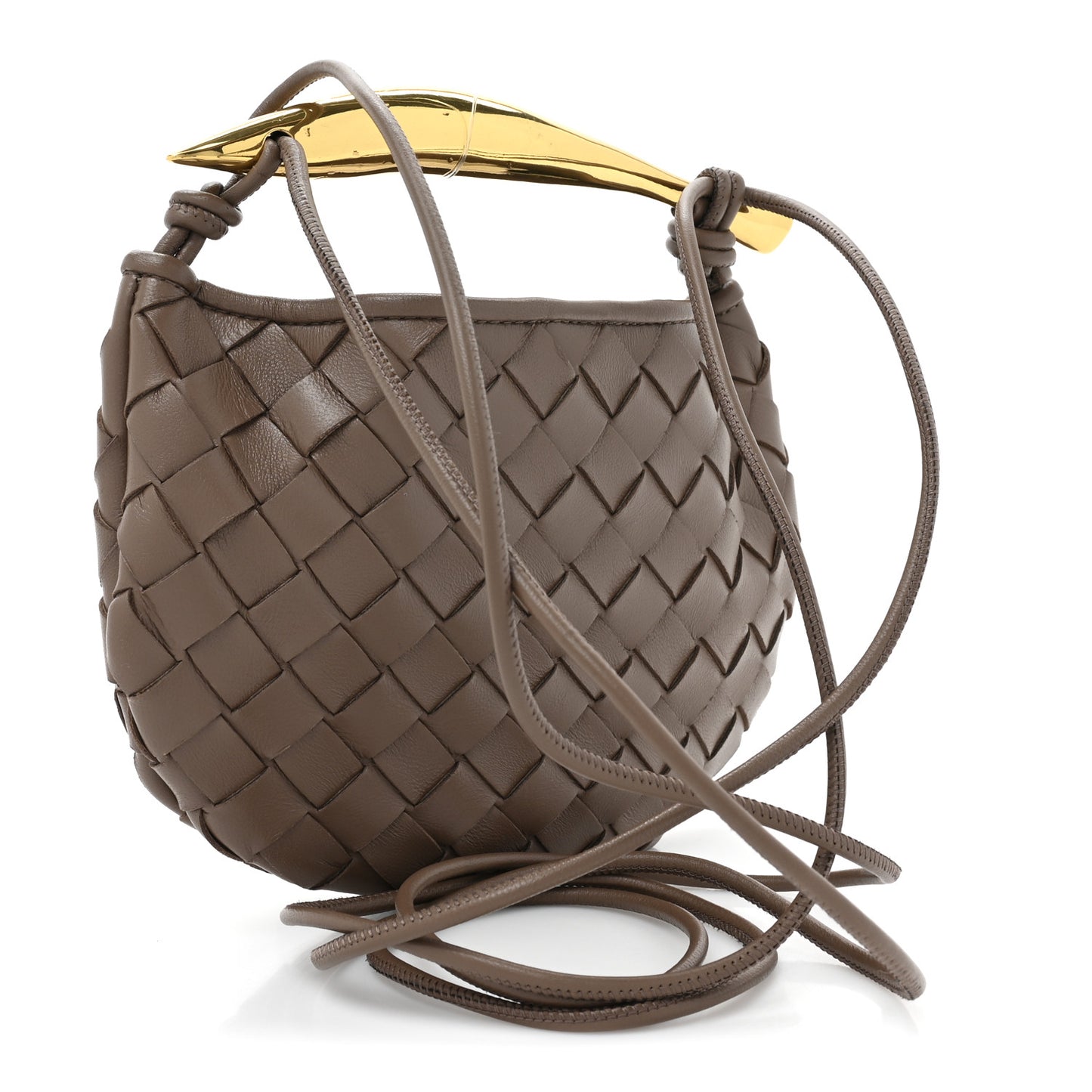 Nappa Intrecciato Mini Sardine Bag Taupe Grey