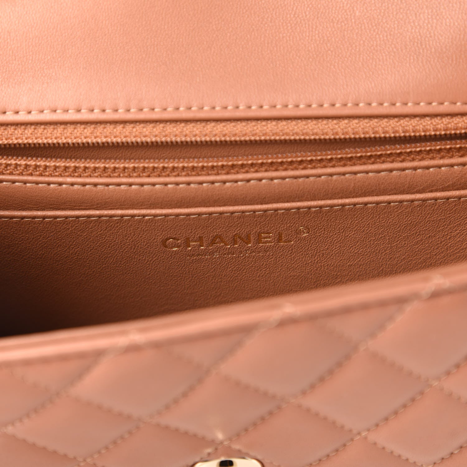 Chanel Lambskin Quilted Mini Rectangular Flap Brown 8 of 11