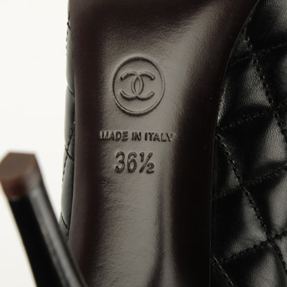 Chanel Lambskin Quilted CC Perforated Pumps 36.5 Black 6 of 6