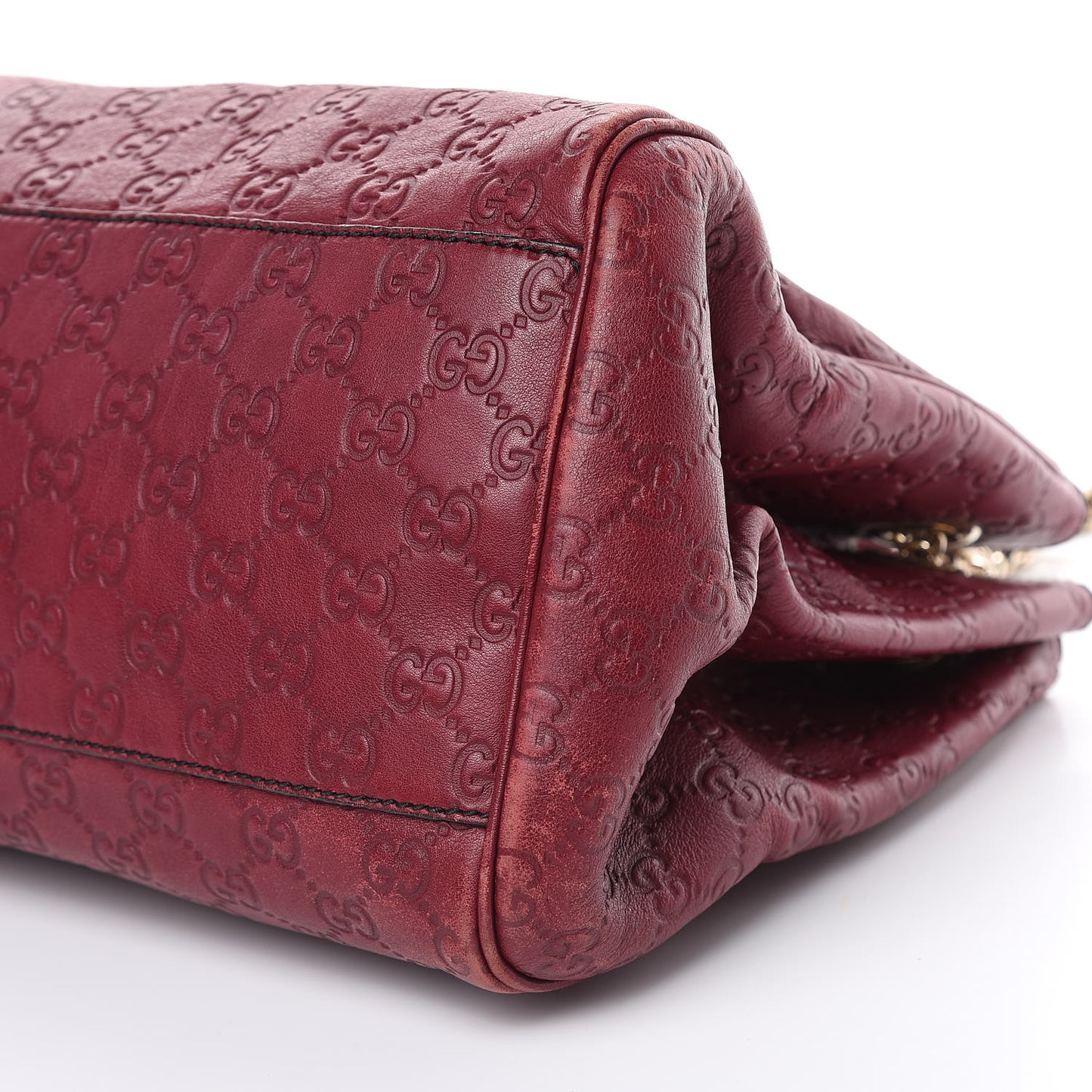 Soft Guccissima Medium Emily Shoulder Bag Classic Ruby
