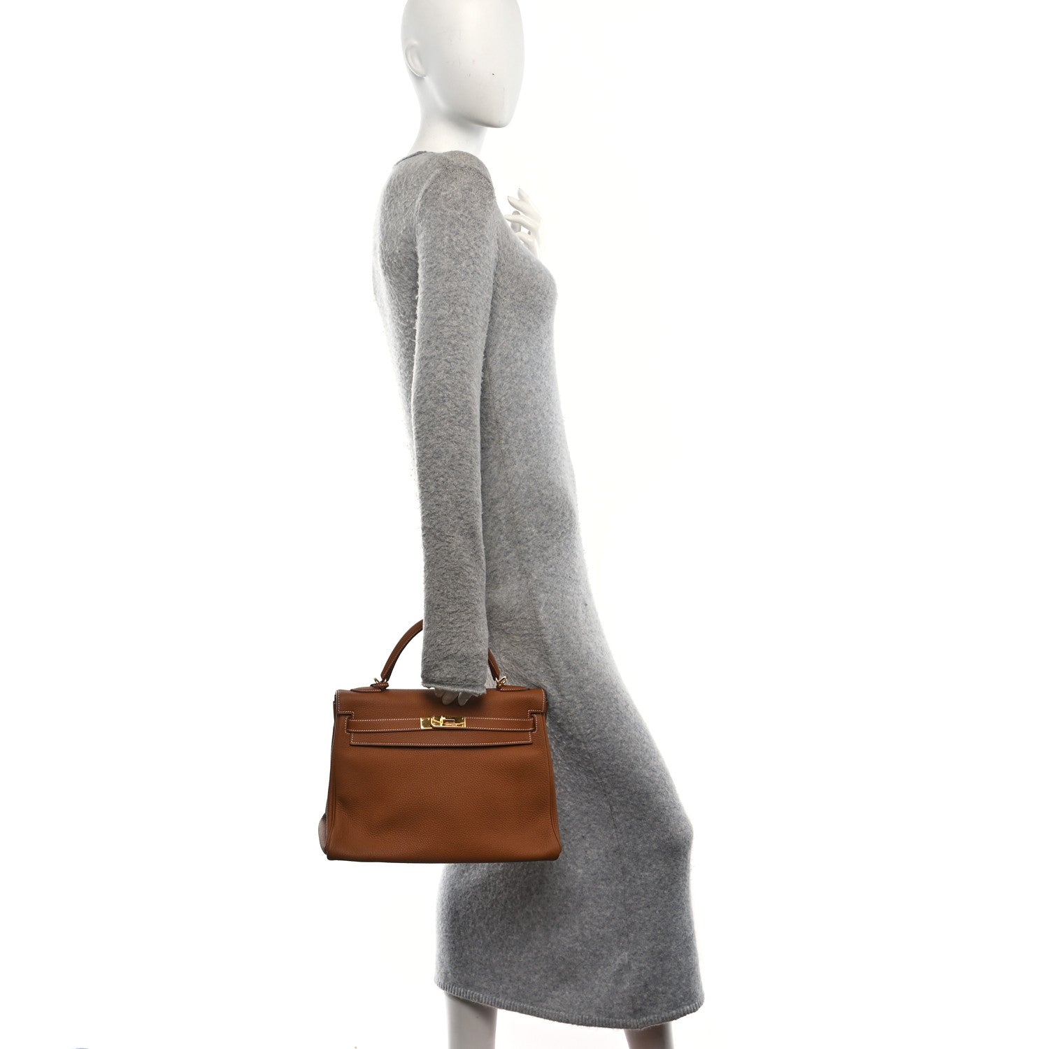 Hermes Togo Kelly Retourne 32 Gold 2 of 10