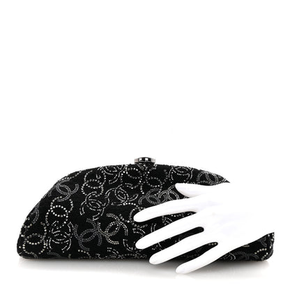 Chanel Tweed Strass Pudong Clutch Black 2 of 8