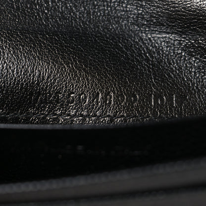 Saint Laurent Grain De Poudre Matelasse Chevron Monogram Card Case Black 7 of 7