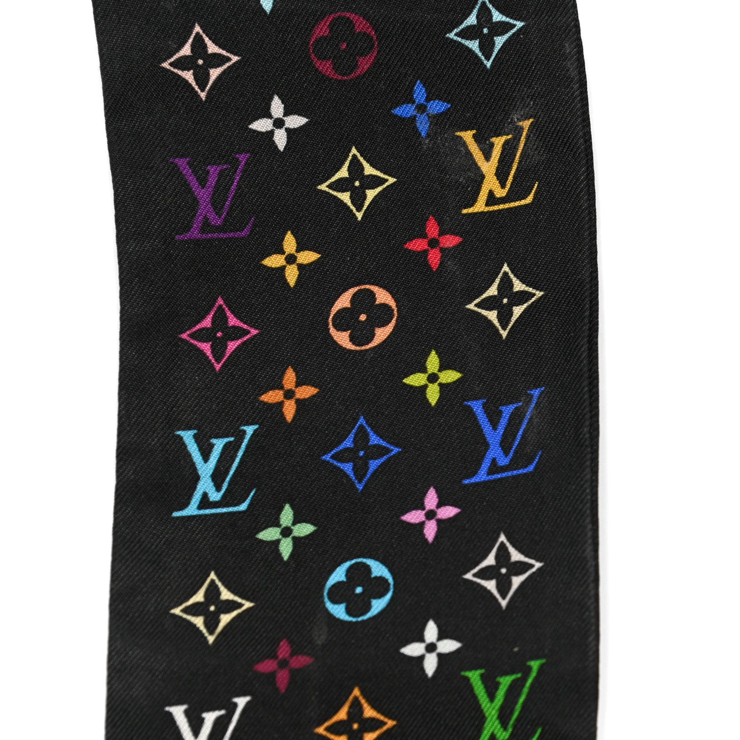 Louis Vuitton Silk Monogram Multicolor Bandeau Black 5 of 6