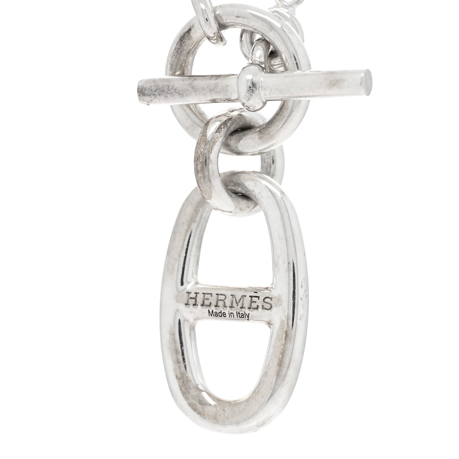 Hermes Sterling Silver Amulette Chaine d'Ancre Necklace 4 of 5