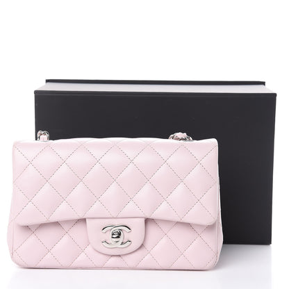 Chanel Lambskin Quilted Mini Rectangular Flap Light Pink 12 of 12