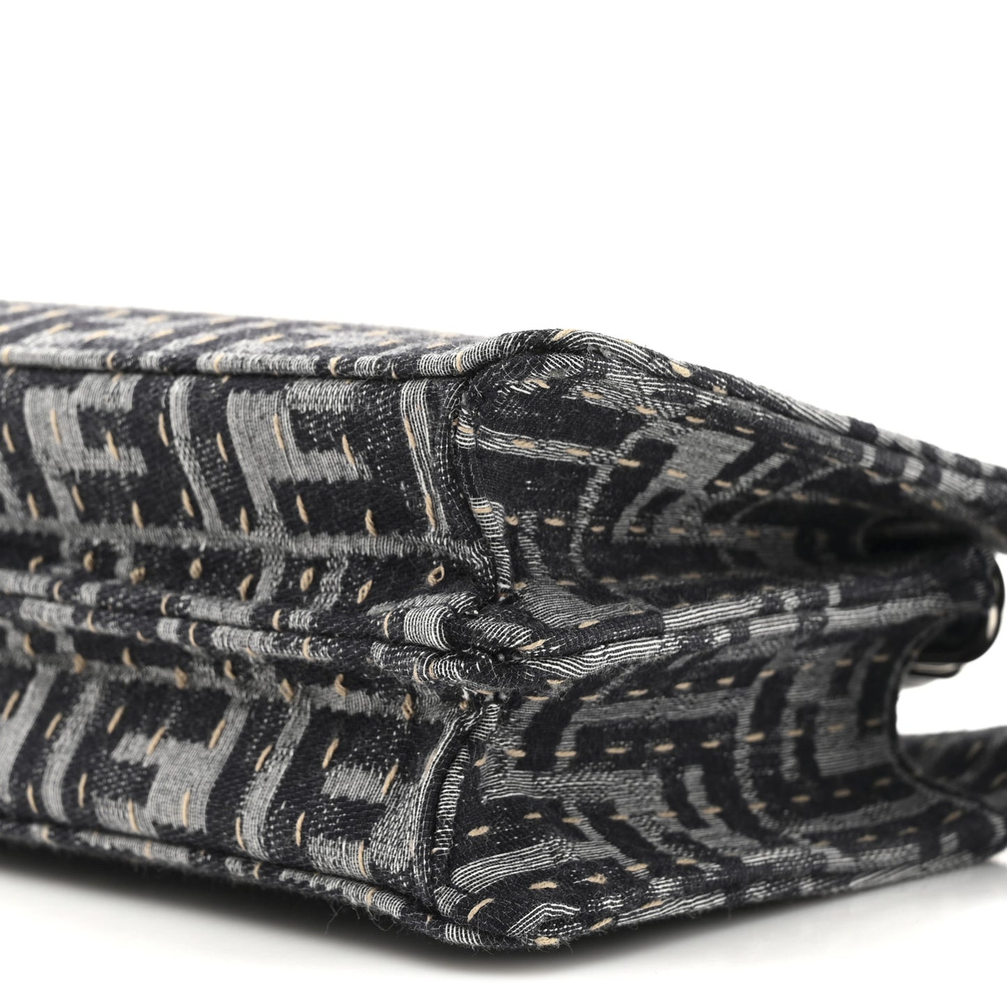 Chenille Vitello Seta FF Peekaboo I See U X Cross Satchel Blue Notte