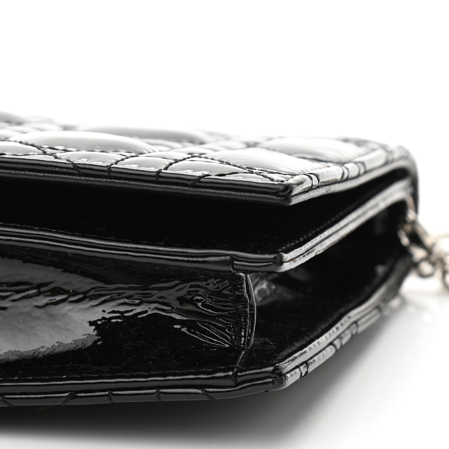 Christian Dior Patent Cannage Lady Dior Convertible Clutch Black 9 of 10