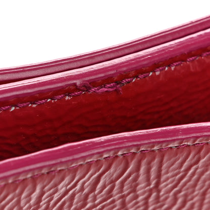 Saint Laurent Textured Patent Monogram Large Belle De Jour Clutch Fuchsia 11 of 11