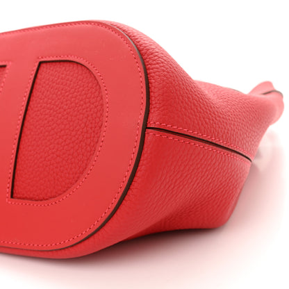 Hermes Taurillon Clemence Swift In-The-Loop 23 Bag Vermillion 10 of 12