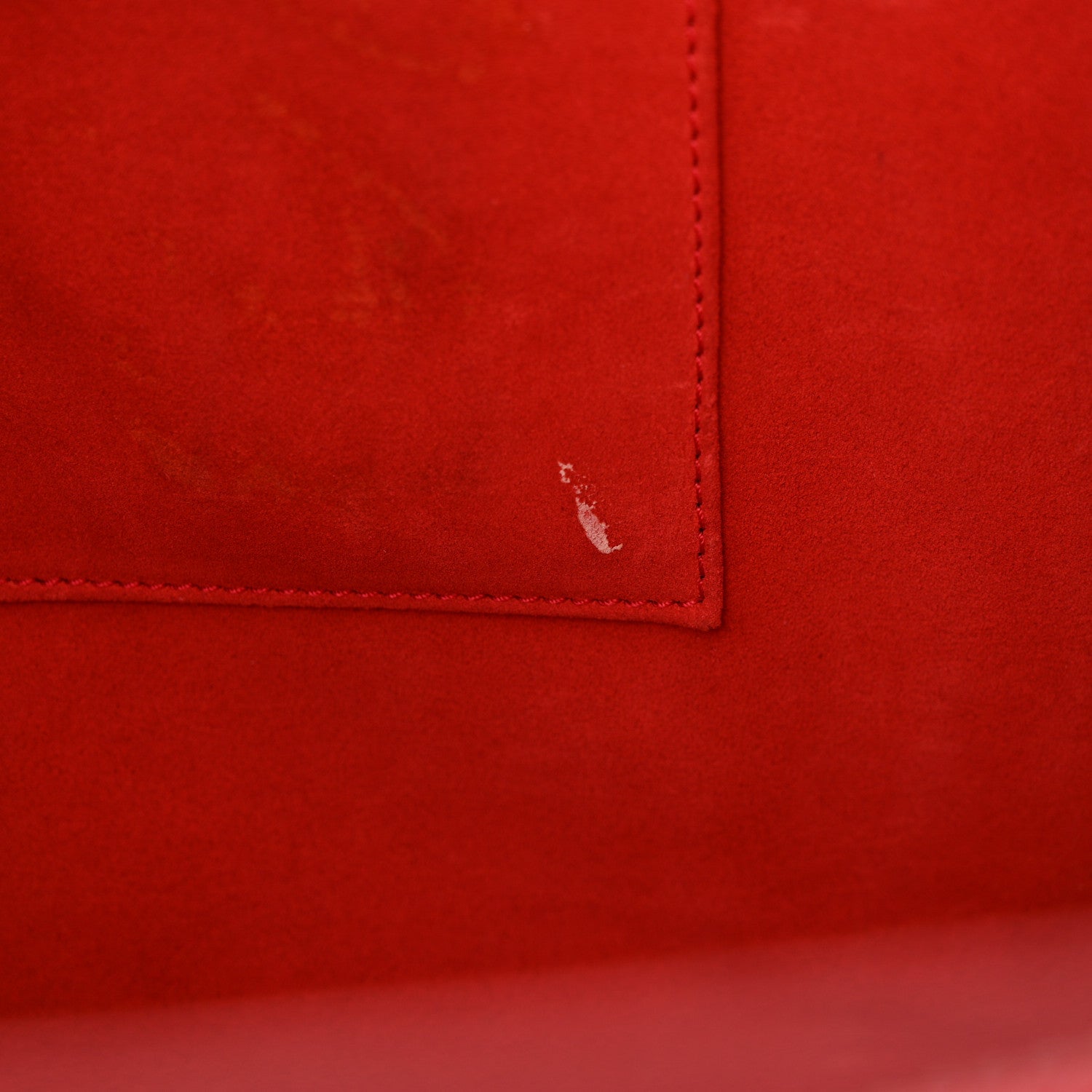Celine Drummed Calfskin Mini Luggage Coquelicot 10 of 15