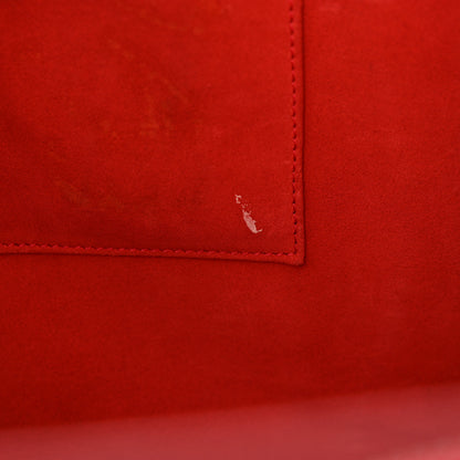 Celine Drummed Calfskin Mini Luggage Coquelicot 10 of 15
