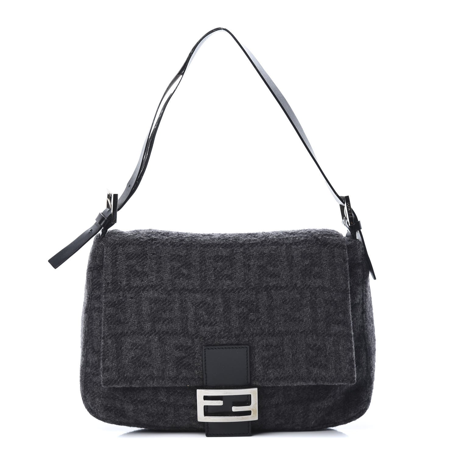 Fendi Wool Zucca Mama Baguette Grey 1 of 14