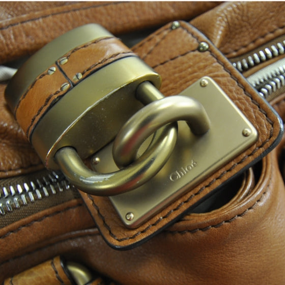 Chloe Leather Paddington Satchel Camel 15 of 17