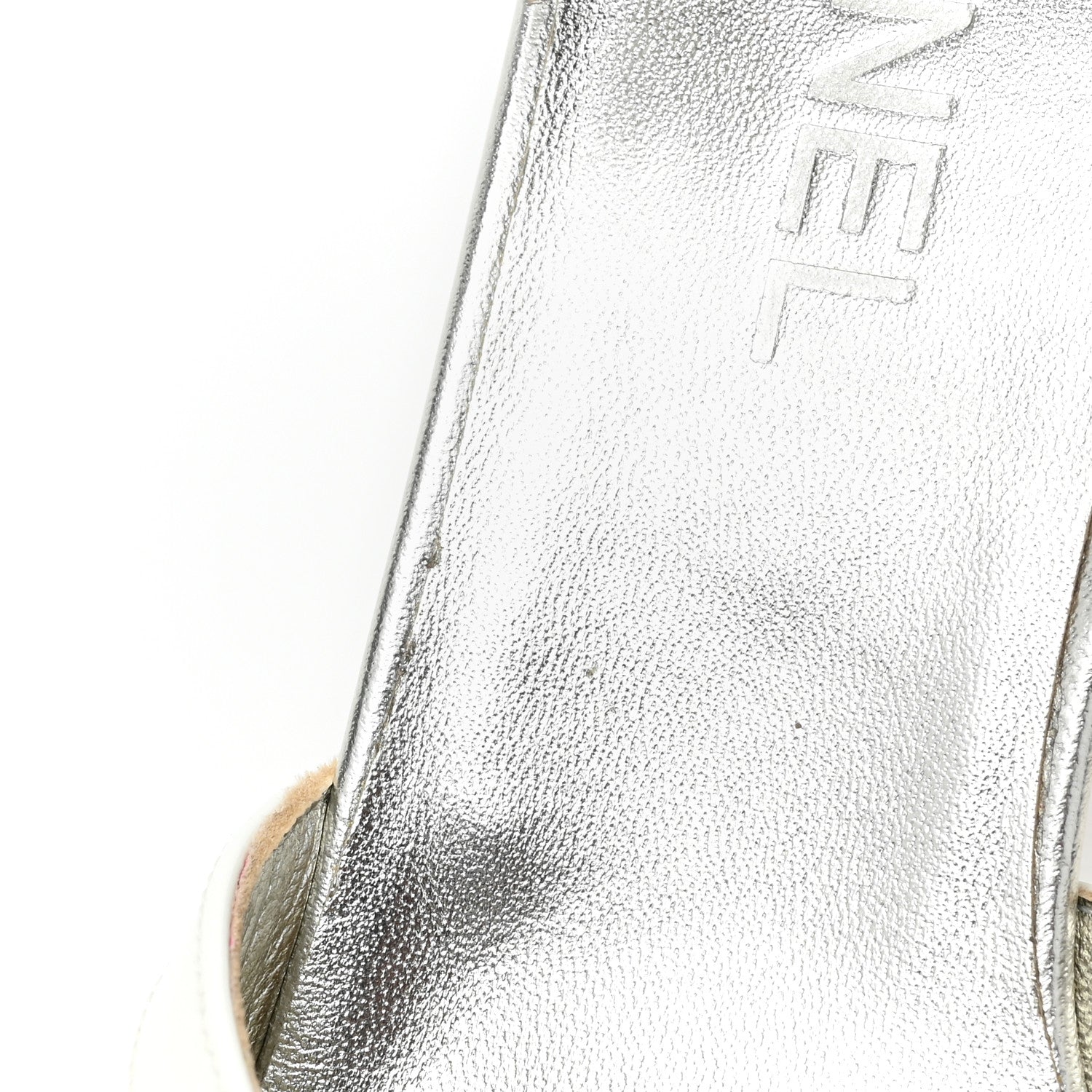 Chanel Laminated Lambskin Patent Cap Toe CC Turn-Lock Pumps 40 Silver White 10 of 13