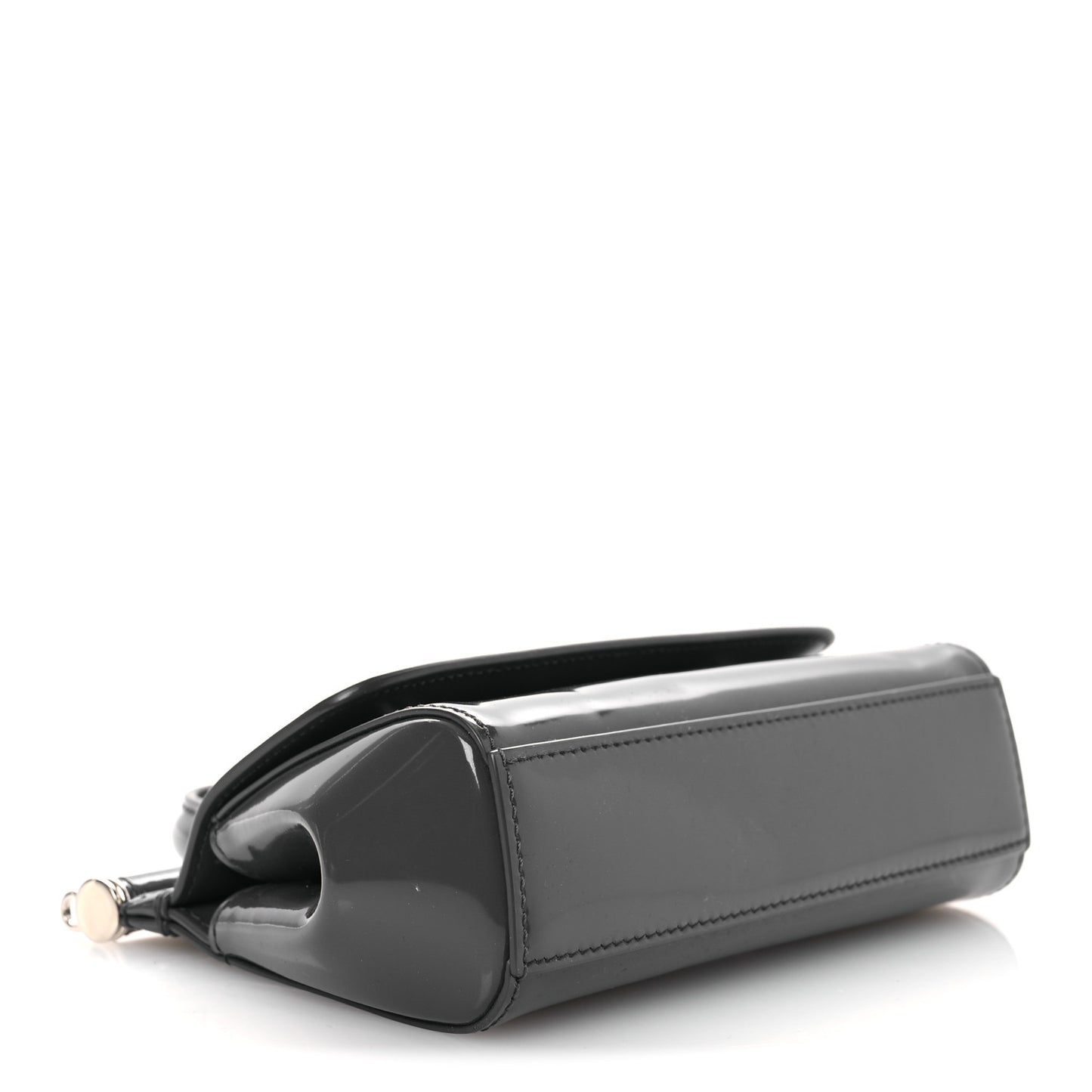 Patent Small Miss Sicily Satchel Grey