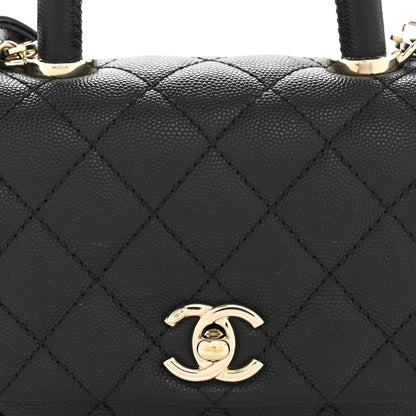 Chanel Caviar Quilted Extra Mini Coco Handle Flap Black 8 of 11