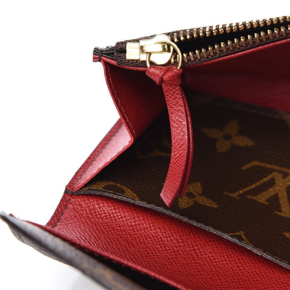 Louis Vuitton Monogram Emilie Wallet Red 10 of 11