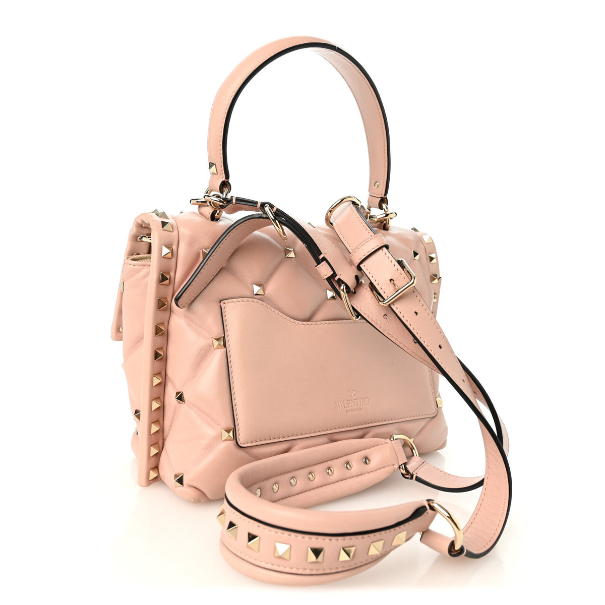 Valentino Garavani Nappa Medium Candystud Top Handle Bag Poudre 4 of 15